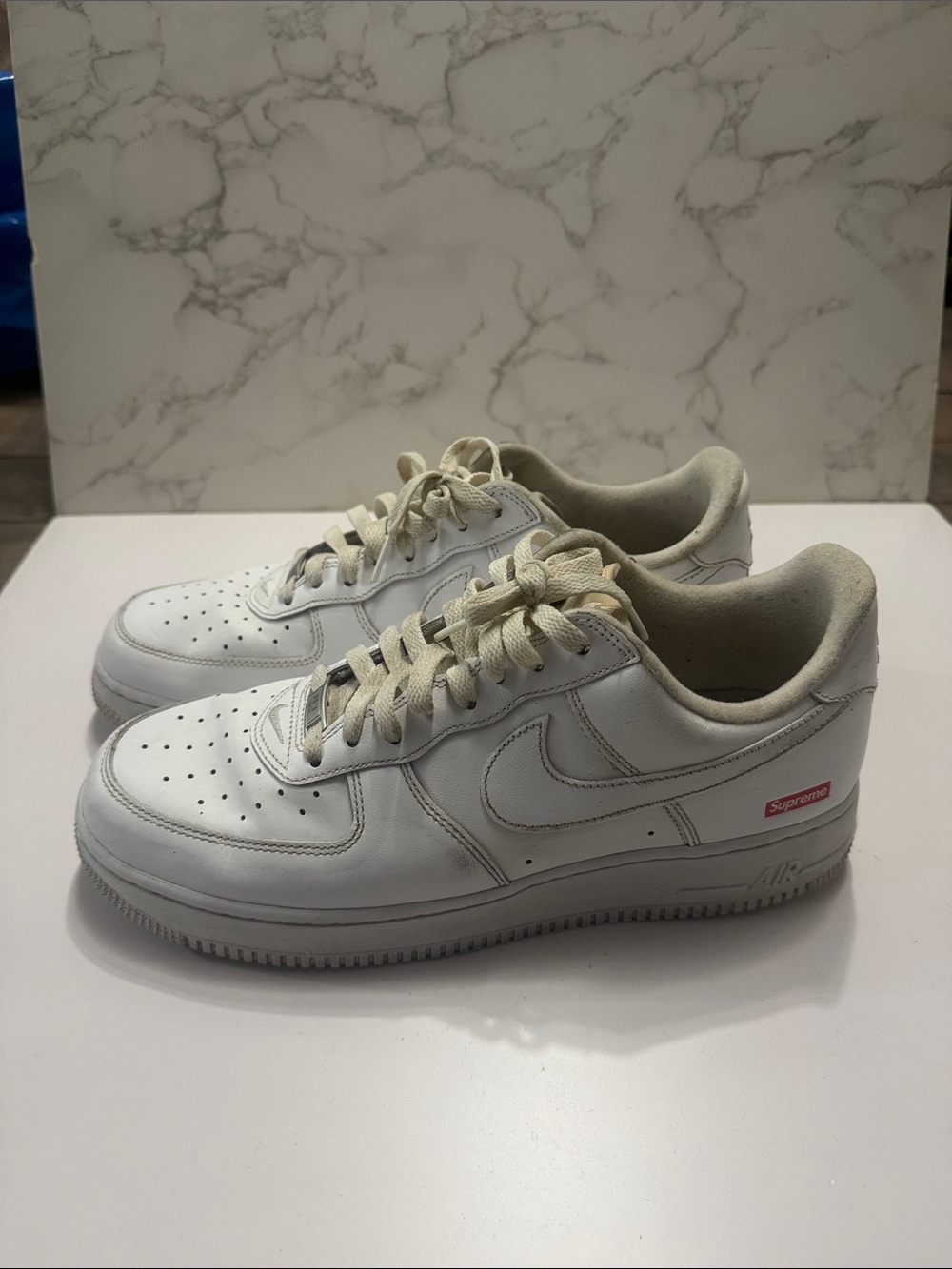 Nike x Supreme AF1 White Low-Tops Sz 10.5